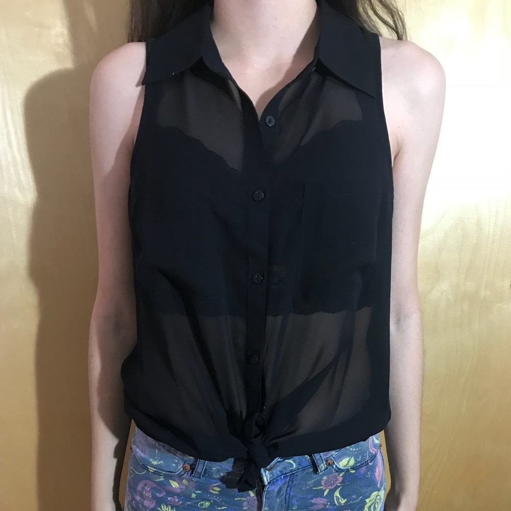 Black Collared Top